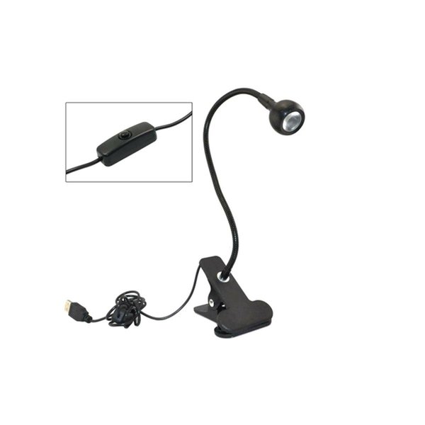 Star Brite USB Flexible Neck Headboard Light Reading Book Desk Lamp with Clip; Black ST78443